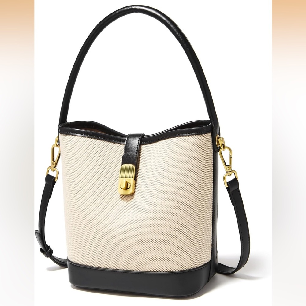 FOXER Chic Black and Cream Women's Shoulder Bag
